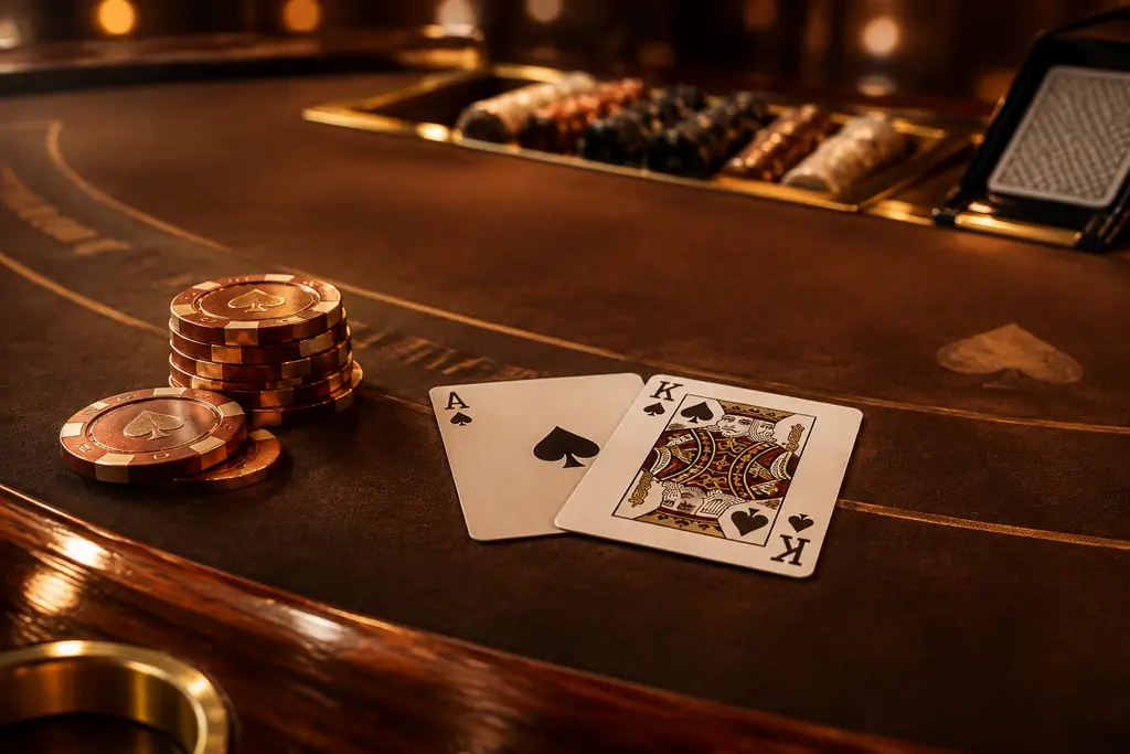 As dan raja di meja blackjack